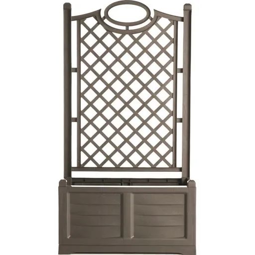 Jardinieră cu volum mare și suport ornamental Bama Separe capuccino, 80 x 150 x 42,5 cm, maro