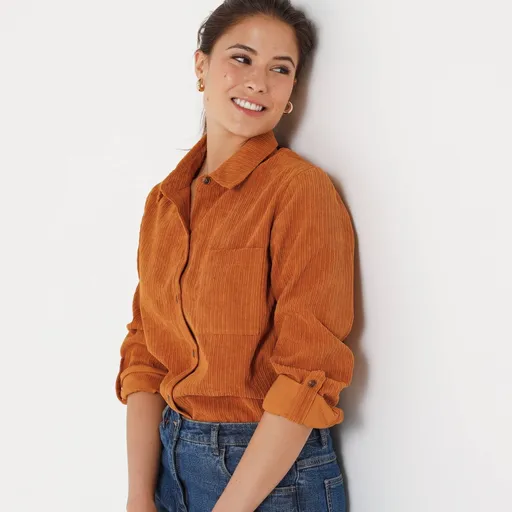 Cămașă din catifea reiată