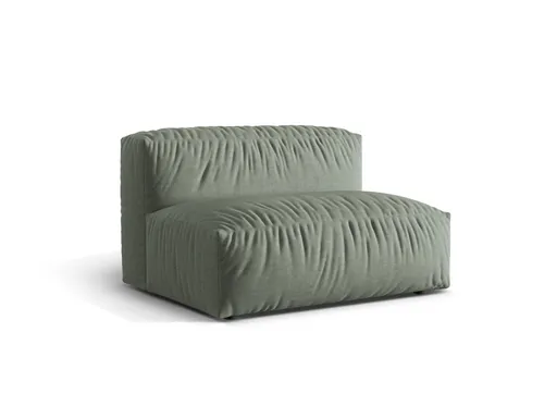 Modul pentru canapea, 1 loc, Martina-169, Micadoni Home, 132x106x75 cm, tesatura structurata catifelata, verde muschi