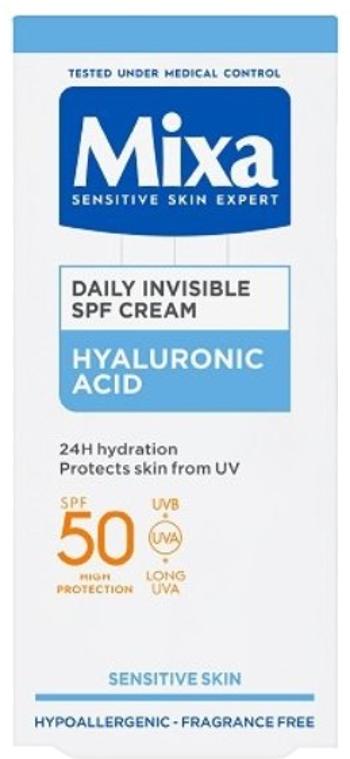 Mixa Cremă de zi hidratantă pentru față SPF 50 (Daily Invisible SPF Cream) 50 ml