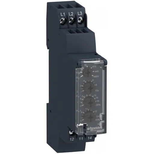 Releu control tensiune Rm17-U - interval 65 - 260 V C.A. Schneider RM17UAS15