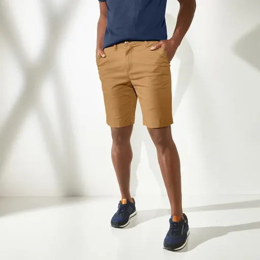 Bermude chino de culoare solidă, în special pentru burticile mai mari