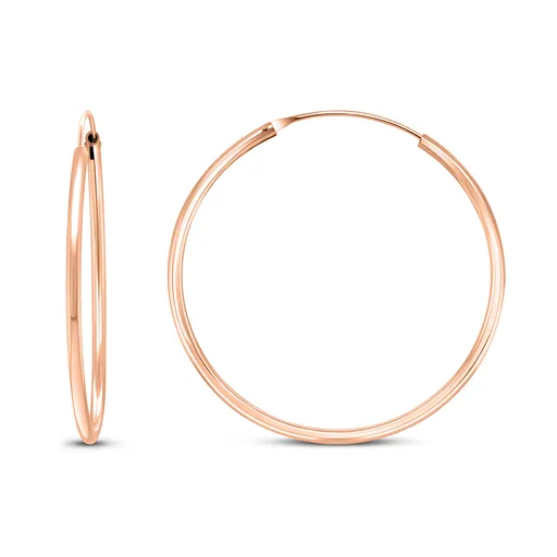 Brilio Silver Cercei rotunzi atemporali din bronz EA020R 5 cm