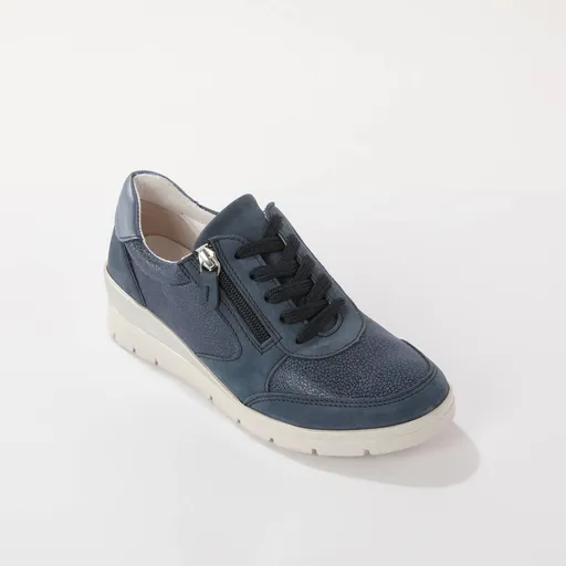 Adidași din piele cu inserții elastice