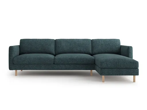 Coltar dreapta 4 locuri, Eden, Micadoni Home, 286x150x90 cm, tesatura structurata, verde albastrui melanj