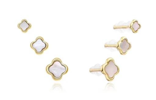 MOISS Set de cercei fermecători placați cu aur E0004637 (3 perechi de cercei)