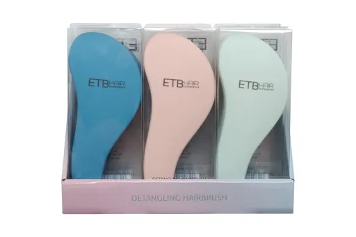 Display cu 9 Perii Profesionale Colorate pentru Descalcire ETB Hair