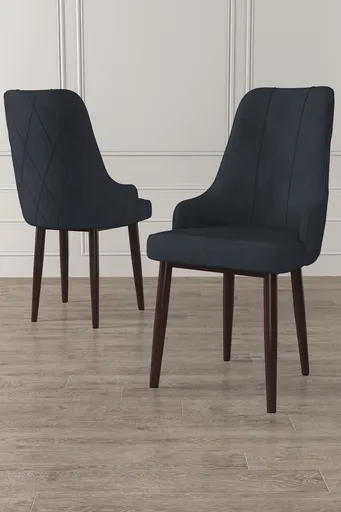 Set scaune 6 piese, Hanah Home, Trex, Antracit/Maro