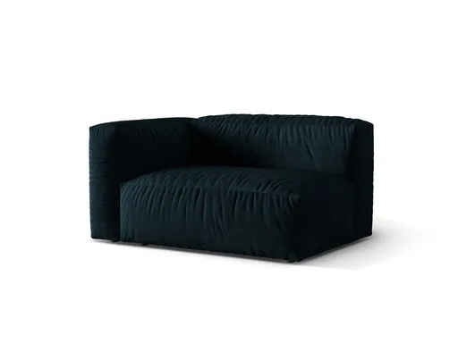 Modul stanga pentru canapea, 1 loc, Martina-120, Micadoni Home, 160x106x75 cm, catifea, petrol inchis