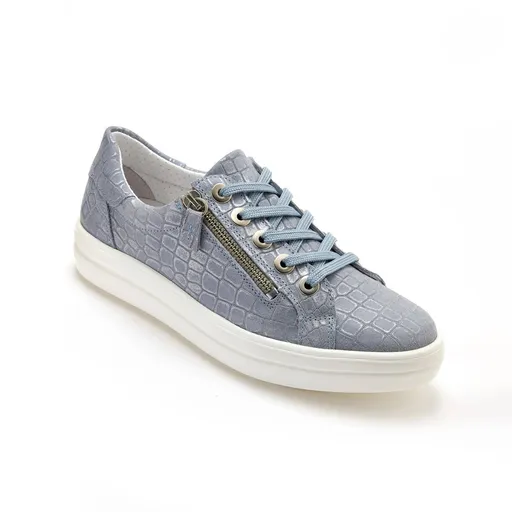 Adidași cu fermoar și șireturi Pédiconfort, cu inserție lucioasă