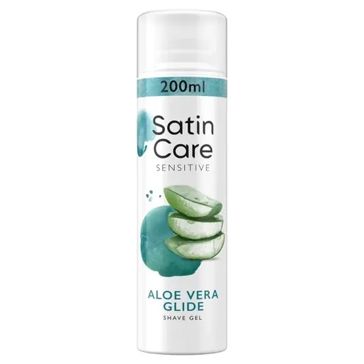 Gillette Gel de ras pentru pielea uscată și sensibilă Satin Care Aloe Vera (Shave Gel) 200 ml