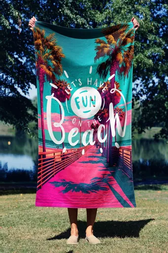 Prosop de plaja, L'essentiel Maison, Beachfun 70, 70x130 cm, Multicolor