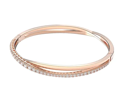 Swarovski Brățară strălucitoare din bronz Twist 5620552 5,8 x 5,2 cm