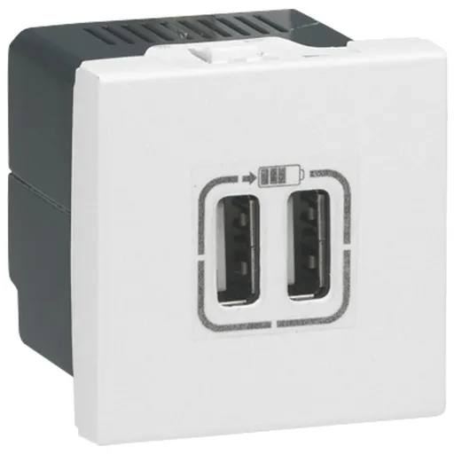 Piza incarcator 2USB 1500 BLANC 5V, 2.4 A Legrand Mosaic 077594