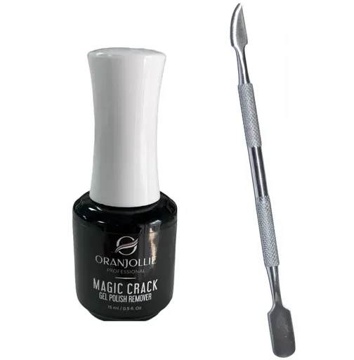 Solutie Indepartare Oja Semipermanenta - Magic Crack Gel Remover - Platinum Edition + Instrument Metalic