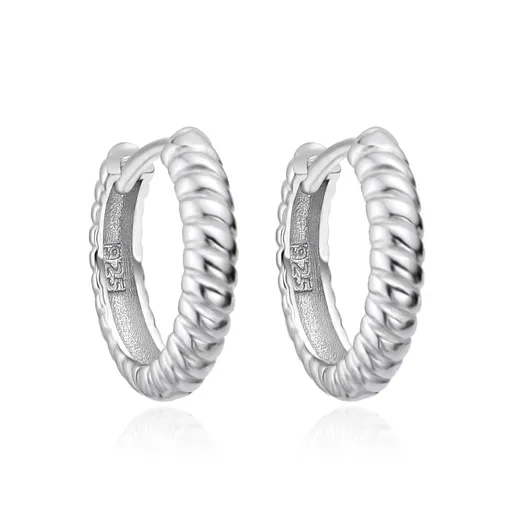 Agato Cercei rotunzi fermecători din argint AGT-E256K