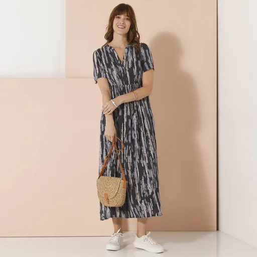 Rochie midi Crepon cu imprimeu