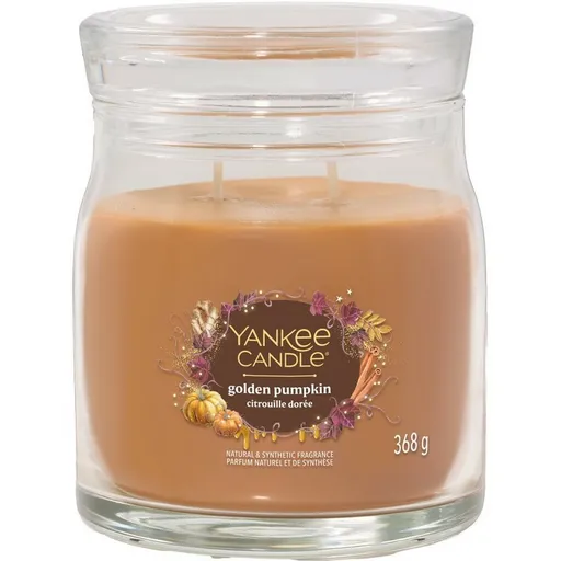 Lumânare parfumată medie Yankee Candle Signature Golden Pumpkin, 368 g, M