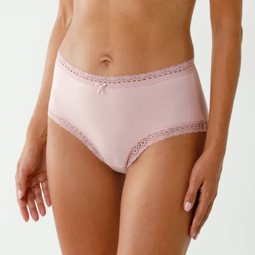 Set de 3 chiloți maxi din bumbac și dantelă