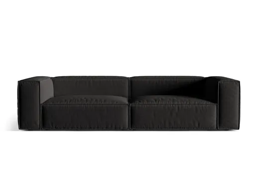 Canapea 5 locuri, Nuria-215, Micadoni Home, 290x110x72 cm, tesatura structurata chenille, negru