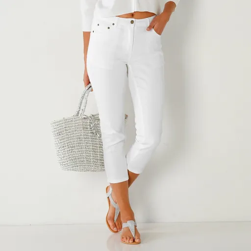 Pantaloni slim fit 7/8 din tweed