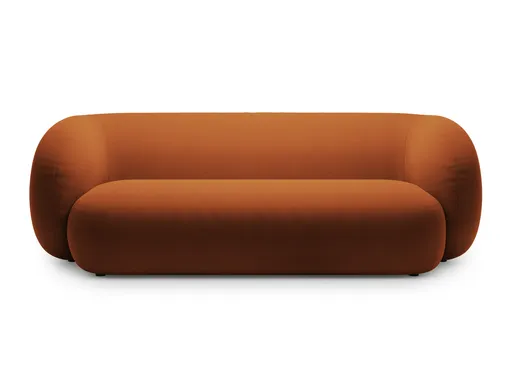 Canapea modulara 3 locuri, Kate, Micadoni Home, 213x99x76 cm, catifea, teracota