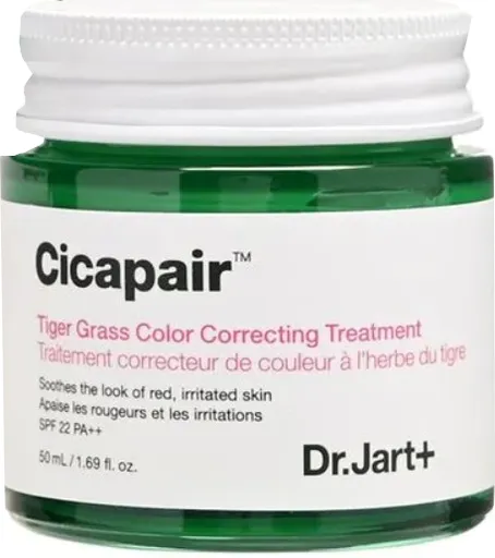Dr. Jart+ Cremă pentru piele împotriva roșeții Cicapair SPF 22 (Tiger Grass Color Correcting Treatment) 50 ml