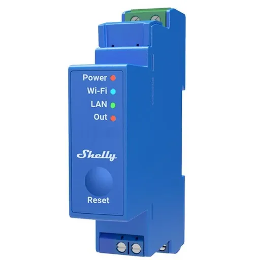 Releu inteligent Shelly Pro 1-1canal, WiFi, LAN, control aplicatie, compatibil Amazon Alexa, Google Assistant si Home Assistant 3800235268001