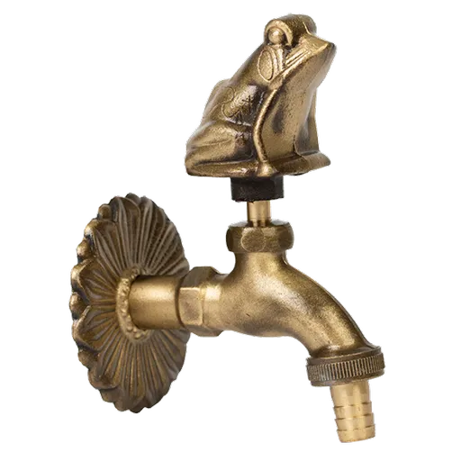 Robinet decorativ 1/2", dublu serviciu din alama si finisaj Broasca