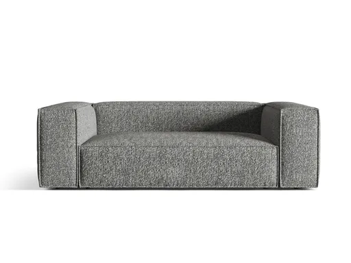 Canapea 3 locuri, Nuria-260, Micadoni Home, 210x110x72 cm, tesatura boucle, grafit
