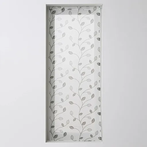Cortină din vitraliu cu motiv de frunze și finisaj cu ochiuri