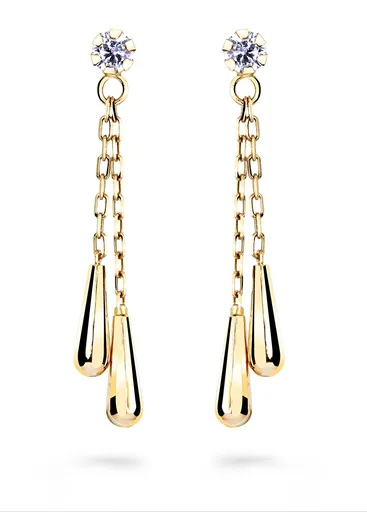 Cutie Jewellery Cercei fermecători din aur cu lănțișoare Z5033-20-10-X-1