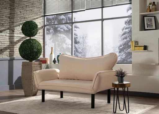 Canapea extensibila 2 locuri, Atelier del Sofa, 859FTN1228, Crem