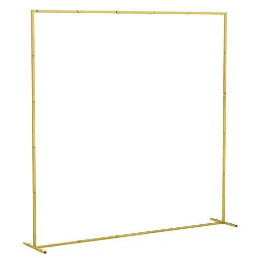 Outsunny Arc de grădină pentru trandafiri din metal Arc de nuntă rezistent la intemperii pentru decor terasă 200x40x200 cm auriu | Aosom Romania