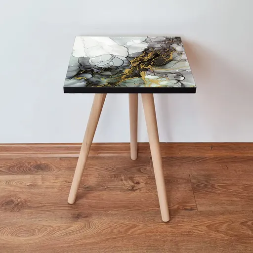 Masuta, Hanah Home, Shp233, 35x42x35 cm, Verde / Auriu / Alb / Gri