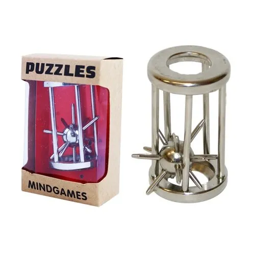 Puzzle hedgehog in a metal cage