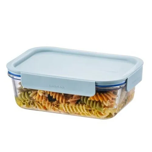 LOCKnLOCK Cutie de sticlă dreptunghiulară CLEAR, 1l, mentă, 1 l