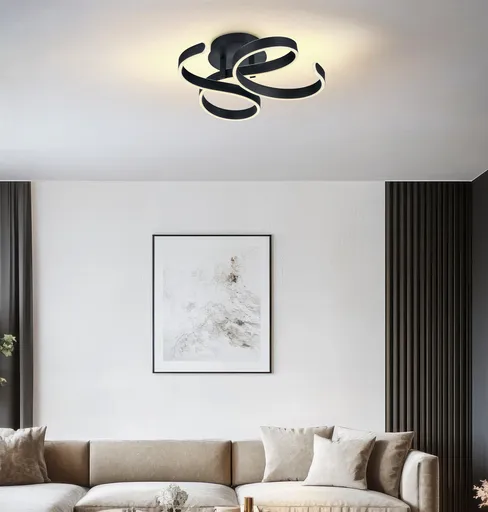 Plafoniera Francis, TRIO, 54x52x19.5 cm, 40W, 1x SMD, metal, antracit