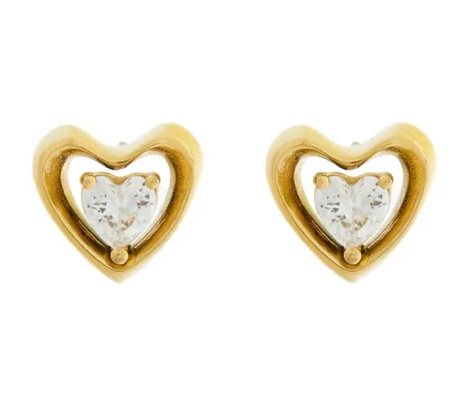 Guess Cercei din oțel placat cu aur Inimioare Beloved JUBE05024JWYGT/U