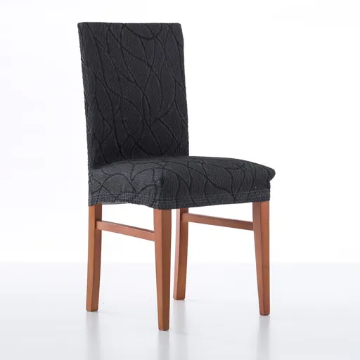 Husă de scaun jacquard elastică cu model de fundă