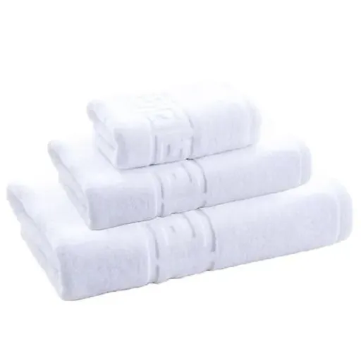 Prosop Alb din Bumbac 50x90 - LLY12 (Prosoape Model Grecesc)