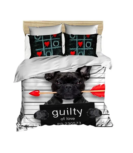 Lenjerie de pat dubla Super King (EU) (IT), 3 piese, L'essentiel Maison, 205, Multicolor