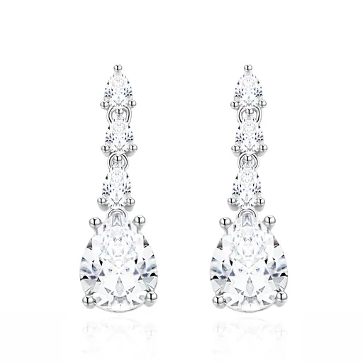 Agato Cercei inconfundabili din argint cu pietre de zircon AGT-E161PW