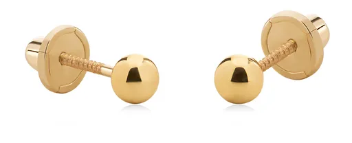 Brilio Cercei minimaliști din aur 14/3 MM/17