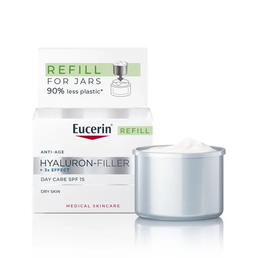 Eucerin Rezervă pentru crema pentru tenul matur SPF 15 Hyaluron-Filler+3x Effect (Day Care Refill) 50 ml