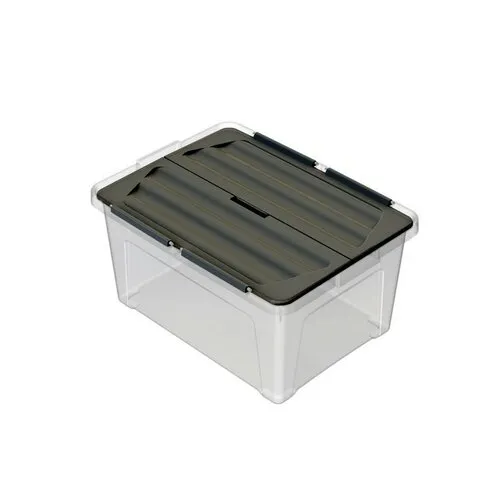 Multibox cu capac fix Eco 30 l, capac negru, 30 l