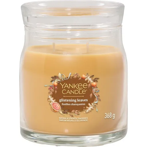Lumânare parfumată medie Yankee Candle Signature Glistening Leaves, 368 g, M