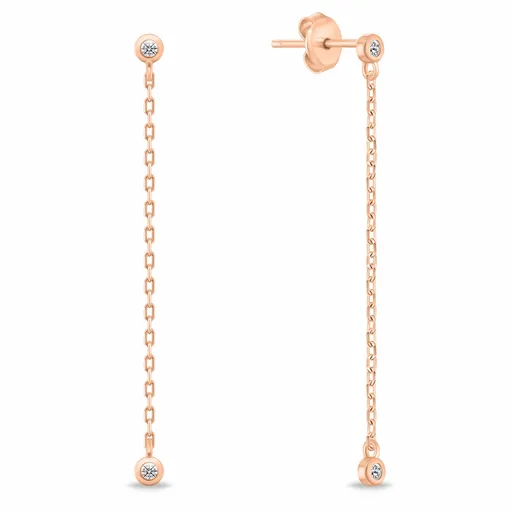 Brilio Silver Cercei suspendați placați cu aur cu zirconi EA1123R