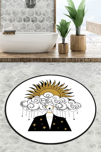 Covoras de baie, L'essentiel Maison, Afitab Circle Djt 160, Multicolor