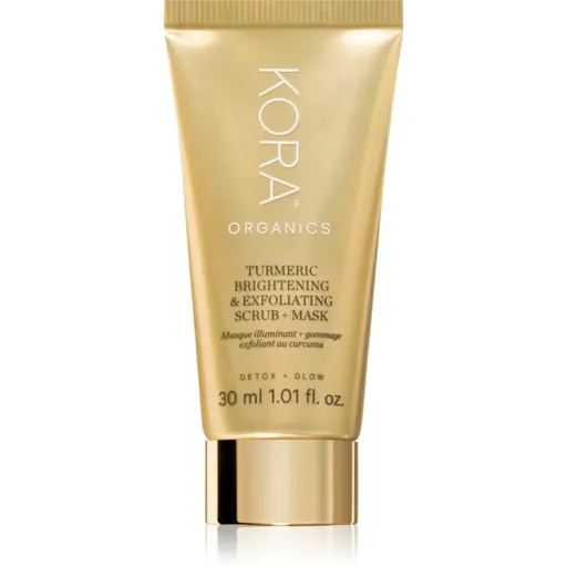 KORA Organics Turmeric Brightening & Exfoliating Scrub + Mask masca si peeling 30 ml
